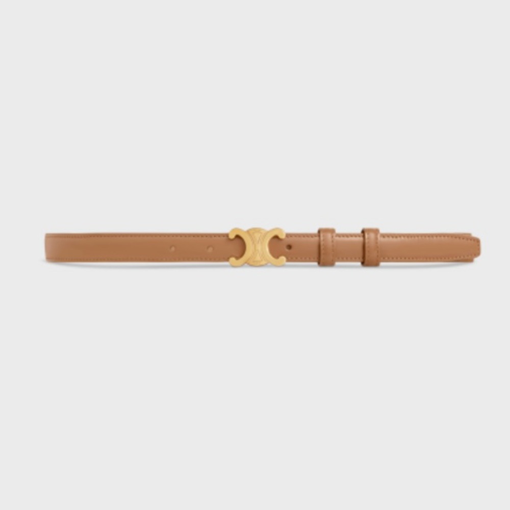 CELINE Triomphe Belt in Smooth Calf Skin Bronze size 75